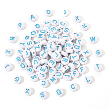 Opaque White Acrylic Beads SACR-YW0001-23D