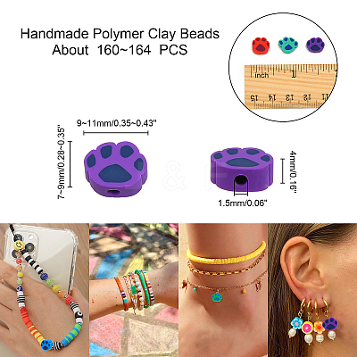 Handmade Polymer Clay Beads Strands CLAY-AR0001-02-1