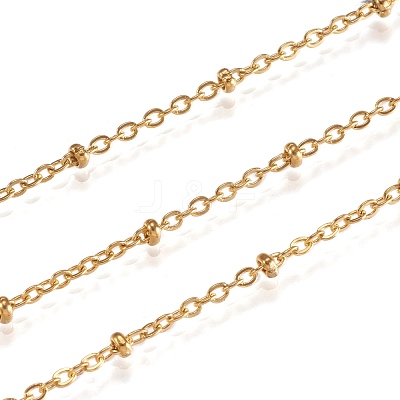 3.28 Feet Ion Plating(IP) 304 Stainless Steel Cable Chains X-CHS-K004-13G-0.4mm-1