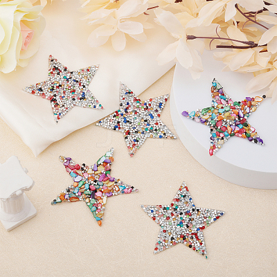 12Pcs 2 Style Star Shape Hotfix Rhinestone DIY-CA0005-96-1