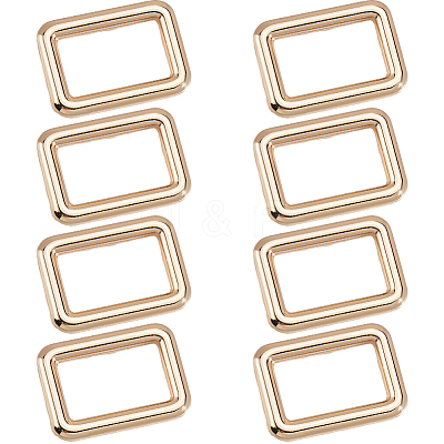8Pcs Zinc Alloy Rectangle Buckle Ring PURS-SP0001-05LG-1