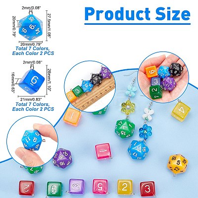28Pcs 2 Style Acrylic Pendants OACR-PH0001-83-1
