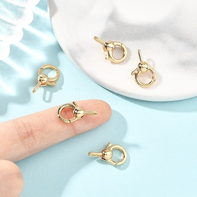 SHEGRACE Brass Spring Ring Clasps XGRQ58922-786G-1