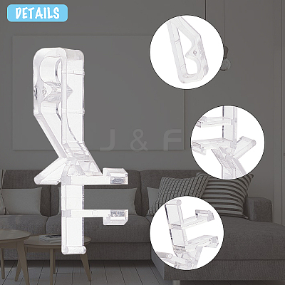 PC Plastic Curtain Overlay Clips FIND-WH0053-29-1