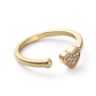 Adjustable Brass Cuff Finger Rings RJEW-G096-25G-1