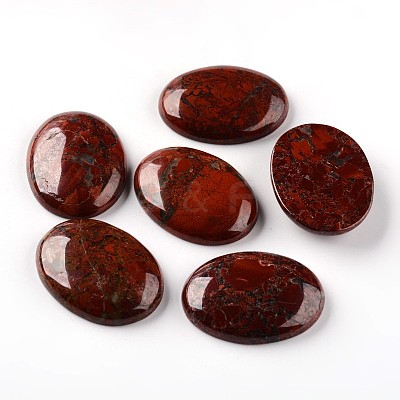 Oval Natural Brecciated Jasper Cabochons G-I171-30x40mm-05-1