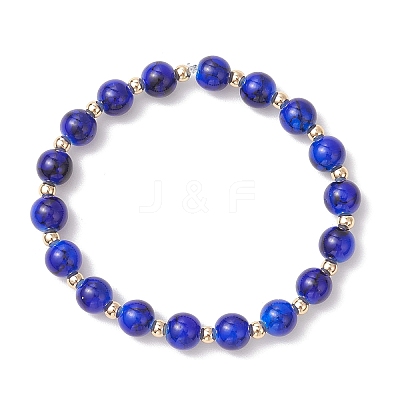 Glass Beads Stretch Bracelets BJEW-JB12026-01-1