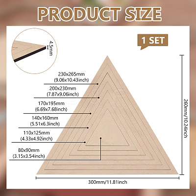 Poplar Wood Sheets & Rings DIY-WH0530-14-1
