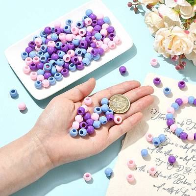180Pcs 3 Colors Opaque Acrylic European Beads Beads SACR-FS0001-53-1