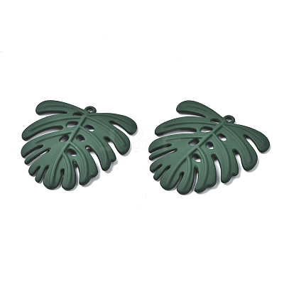 Spray Painted Alloy Pendants X-PALLOY-T077-117B-RS-1