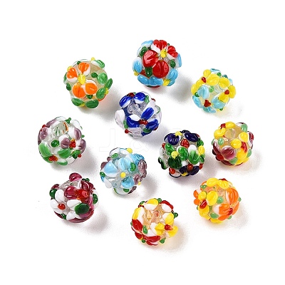 Handmade Two-Tone Lampwork Beads X-LAMP-T022-01A-12-1