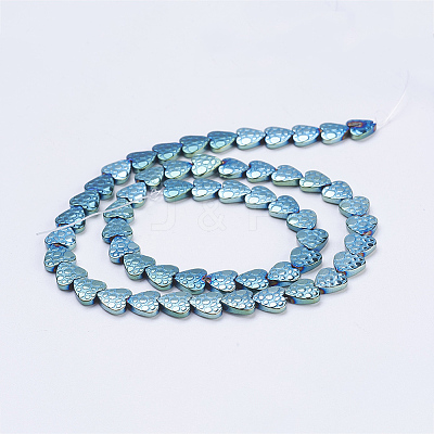 Electroplate Non-magnetic Synthetic Hematite Beads Strands G-J380-8mm-A03-F-1