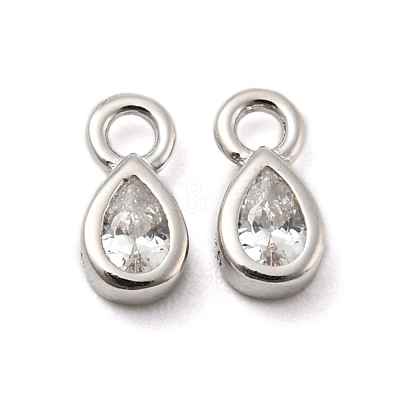 Real Platinum Plated Rhodium Plated 925 Sterling Silver Charms STER-K176-03D-P-1