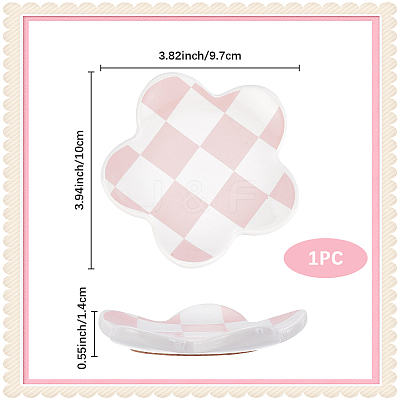 Ceramic Food Plate AJEW-SP0005-04A-1