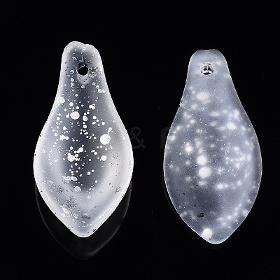 Transparent Spray Painted Glass Pendants GLAA-N042-001A-A01-1