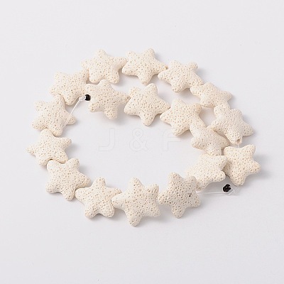 Star Synthetic Lava Rock Beads Strands G-N0099-11-1