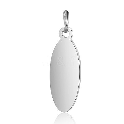 Anti-Tarnish 304 Stainless Steel Stamping Blank Tag Pendants STAS-I311-20B-P-1