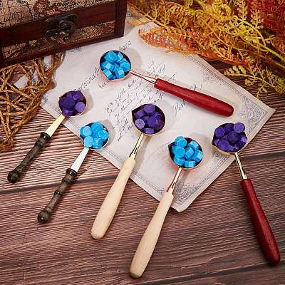 Brass Wax Sticks Melting Spoon AJEW-I043-01RG-01-1