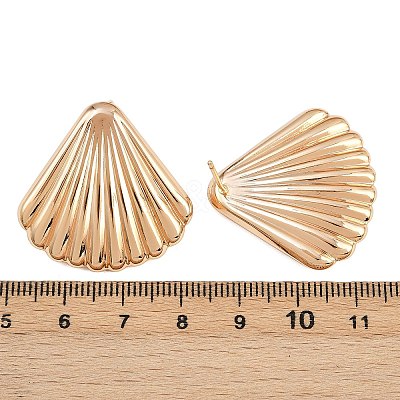 Brass Stud Earrings EJEW-H168-12G-1