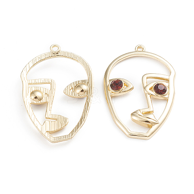 Alloy Open Back Bezel Pendants LS-PALLOY-I197-01G-1