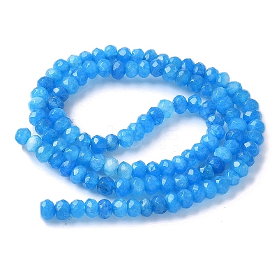 Dyed Natural Malaysia Jade Rondelle Beads Strands G-E316-2x4mm-58-1