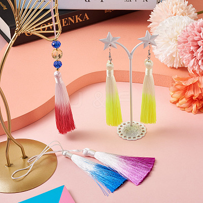 27Pcs 9 Colors Polyester Tassel Big Pendants FIND-SW0001-14-1