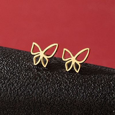Stainless Steel Small Animal Stud Earrings for Women PW-WG87B69-17-1