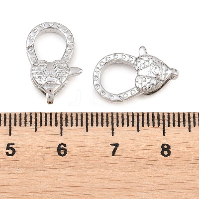 Brass Lobster Claw Clasps KK-H287-08G-P-1