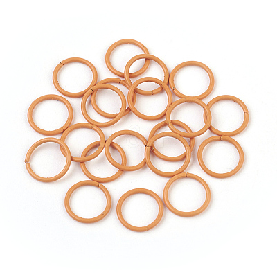 Spray Painted Iron Open Jump Rings IFIN-F149-B03-1