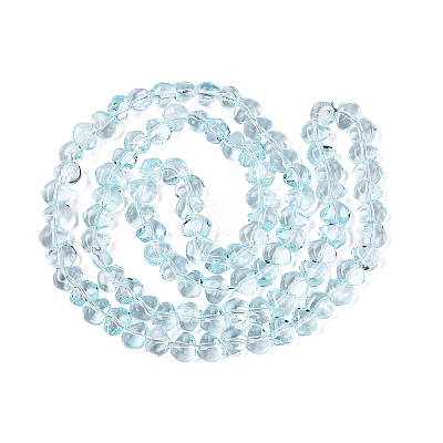 Baking Paint Transparent Glass Beads Strands GLAA-Q109-01A-01-1