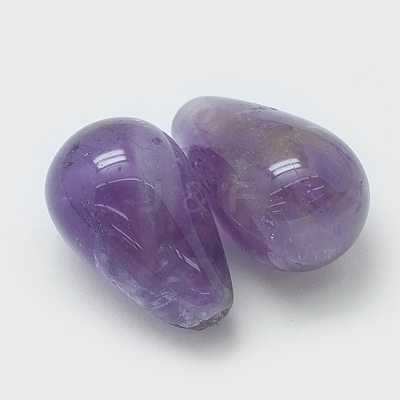Natural Amethyst Half Drilled Beads X-G-G760-I01-1