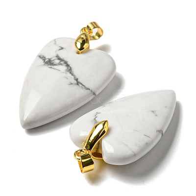 Synthetic Howlite Pendants G-E570-01G-13-1