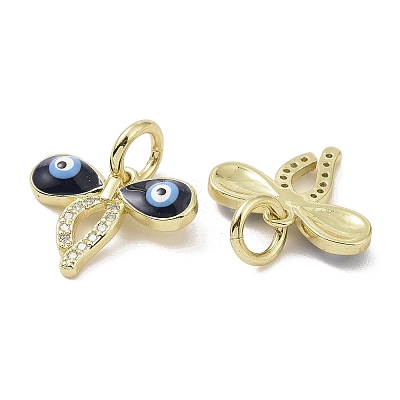 Real 18K Gold Plated Brass Micro Pave Cubic Zirconia Pendants KK-L209-072G-04-1