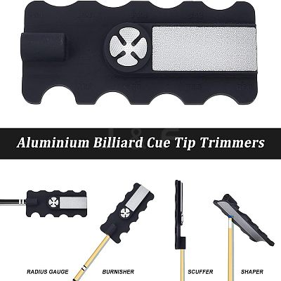 2Pcs 2 Style Billiard Cue Tip Trimmers AJEW-OC0003-07-1