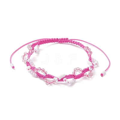 Glass Seed Beads Braided Beaded Bracelets for Women BJEW-MZ00215-01-1