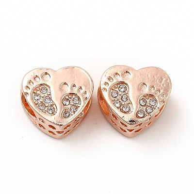 Rack Plating Alloy Rhinestone European Beads PALLOY-P289-53RG-1