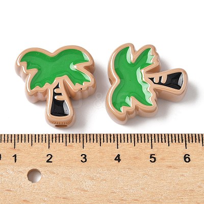 10Pcs Acrylic Enamel Beads OACR-H048-01A-02-1