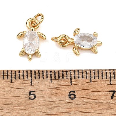 SHEGRACE Brass Clear Cubic Zirconia Charms XGRQ2O935-417G-1