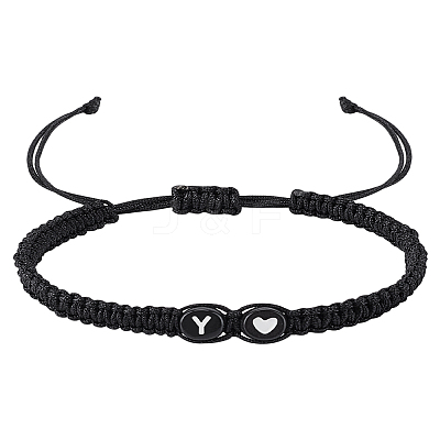 1Pc Adjustable Nylon Cord Braided Bracelets for Women Men BJEW-LP0001-31A-Y-1