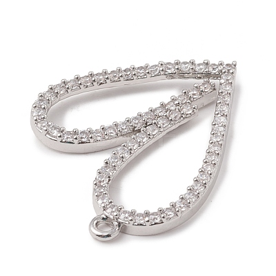 Eco-Friendly Rack Plating Brass Micro Pave Cubic Zirconia Pendants KK-F835-05P-1