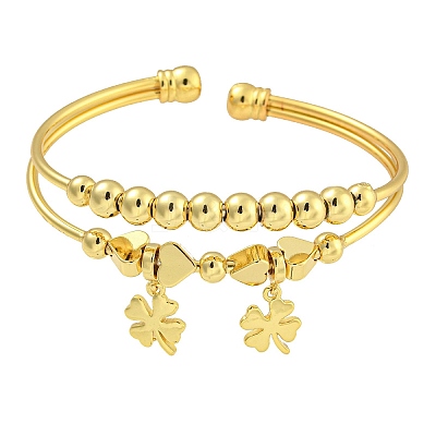 Rack Plating Brass Bangles BJEW-B106-09G-1