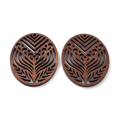 Walnut Wood Laser Cut Pendants WOOD-Q051-04E-1