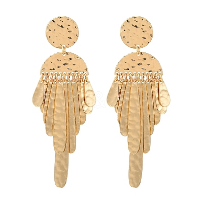 Zinc Alloy Flat Round Chandelier Earrings EJEW-Z107-03G-02-1