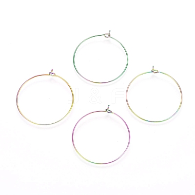 Ion Plating(IP) 316L Surgical Stainless Steel Hoop Earring Findings STAS-D164-01M-1