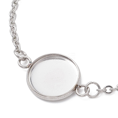 304 Stainless Steel Cable Chain Slider Bracelet Making BJEW-JB12959-02-1