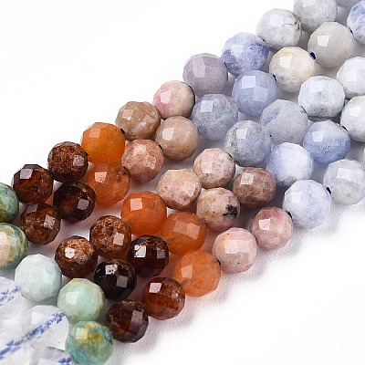 Natural & Synthetic Mixed Gemstone Beads Strands G-D080-A01-01-27-1