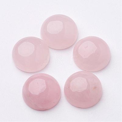 Natural Rose Quartz Cabochons G-ROSE12x5-1