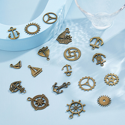108PCS 18Style Alloy Pendants FIND-FH0008-43-1