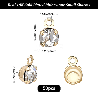 50Pcs Brass Pendants KK-BBC0025-91A-1