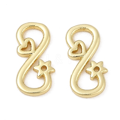 Brass S-Hook Clasps KK-S527-06G-1